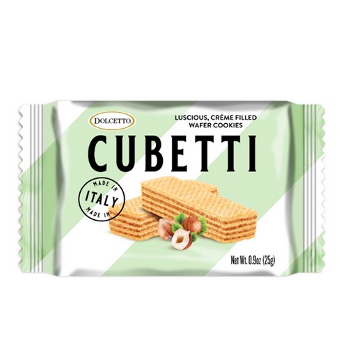 (image for) Confections: Cubetti Creme Filled Wafer Cookie~Hazelnut